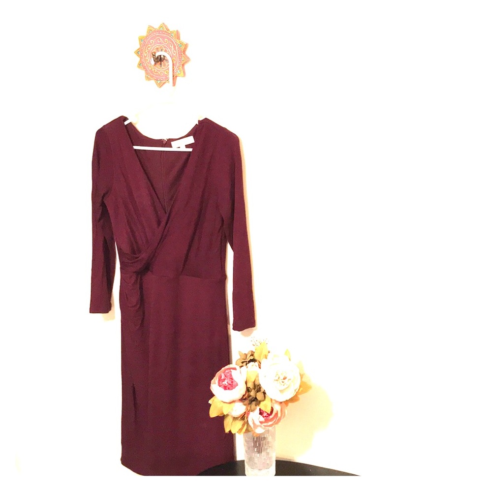 Loft Garnett v neck “wrap” dress